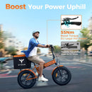 ENGWE EP-2 BOOST Folding Electric Bike 20" Fat Tyre 250W 48V Free Gifts