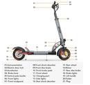 iENYRID A1 Electric Scooter 250W 25km/h Legal E-Scooter 48V 12.5Ah Dual Suspension Disc Brake 22 Mile Range
