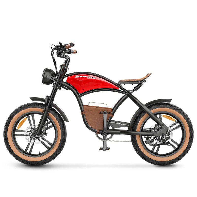 Hidoes B10 1000W Fat Tire Cruiser Electric Bike - 48V 12.5Ah Battery, 40 Mile Range