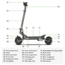 VIPCOO VS6 Pro 2400W Dual Motor Electric Scooter 10" Off Road 80KM Adult