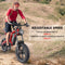 Hidoes B6 Electric Fat Bike - 1200W Motor, 48V 15Ah Battery, 50 Mile Range, 20 Tires Red