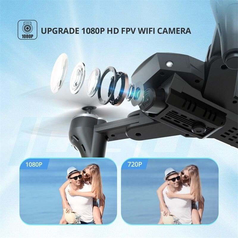 DEERC D10 Foldable FPV Beginners Drone Camera With 2 Batteries 25 minutes flying and Carrying Case