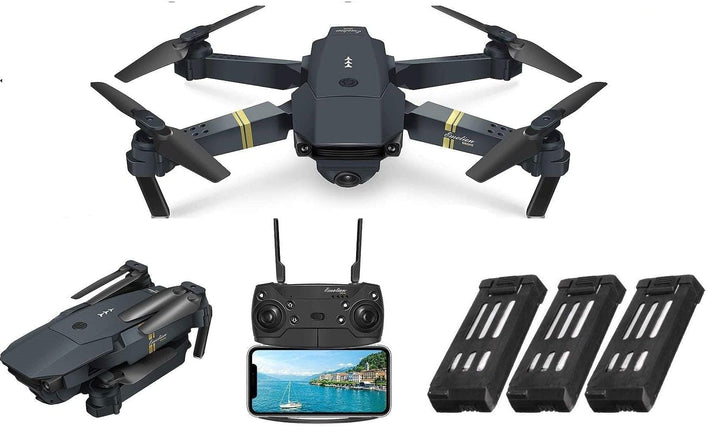 Drone X Pro WIFI FPV 4K HD Drone Camera, 3 Batteries, Foldable Selfie RC Quadcopter