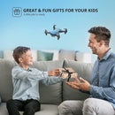 DEERC D20 Mini Drone for Kids with 720P HD FPV Camera, Foldable RC Quadcopter Blue