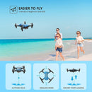 DEERC D20 Mini Drone for Kids with 720P HD FPV Camera, Foldable RC Quadcopter Blue