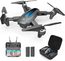 DEERC D10 Foldable FPV Beginners Drone Camera With 2 Batteries 25 minutes flying and Carrying Case