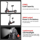 BOGIST C1 PRO Folding Electric Scooter 10 inch Tire 500W Motor, LCD Display Battery Life Up to 45km Long Range with Seat - Black