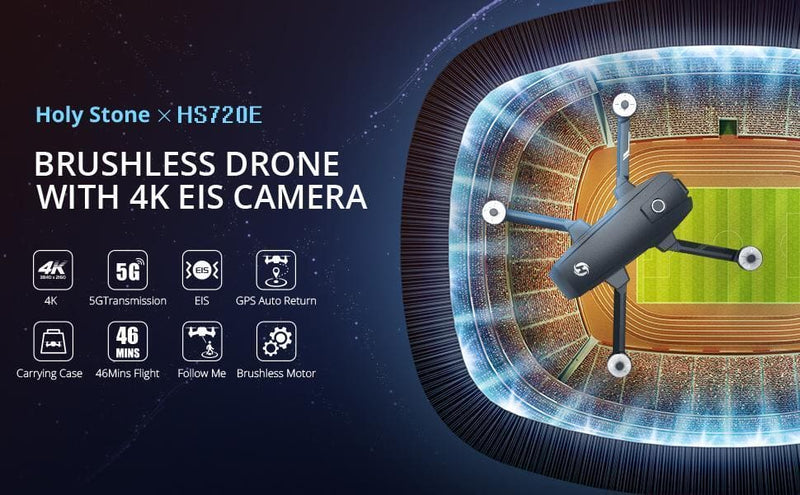 Holy Stone HS720E 4K EIS RC Drone Camera 5G GPS with 46 mins flight time - Gadget Stalls