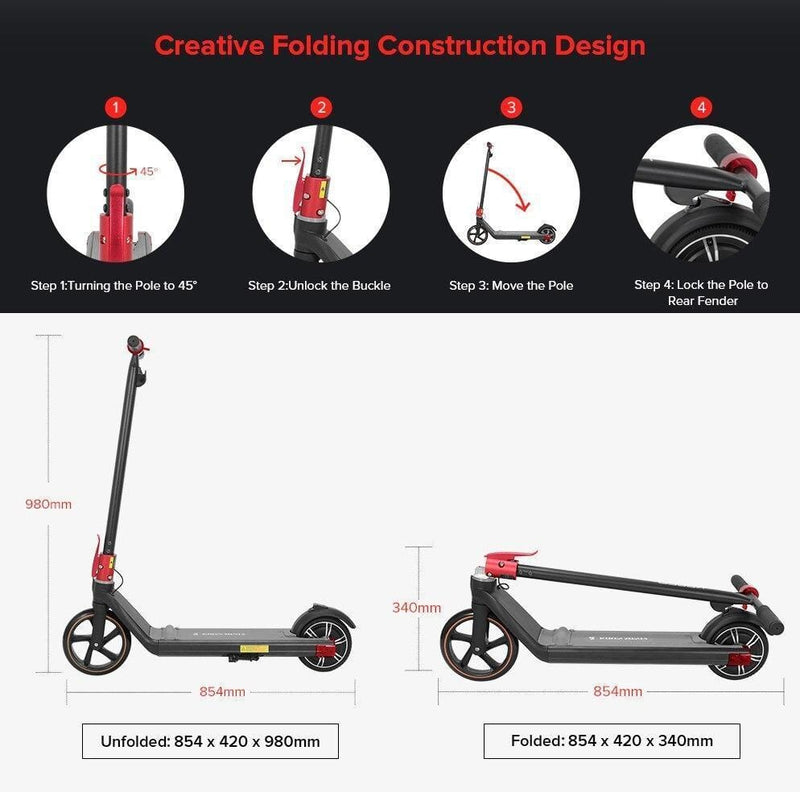 KUGOO KIRIN Mini 2 Folding Kick Electric Scooter LCD Display for Kids - Gadget Stalls