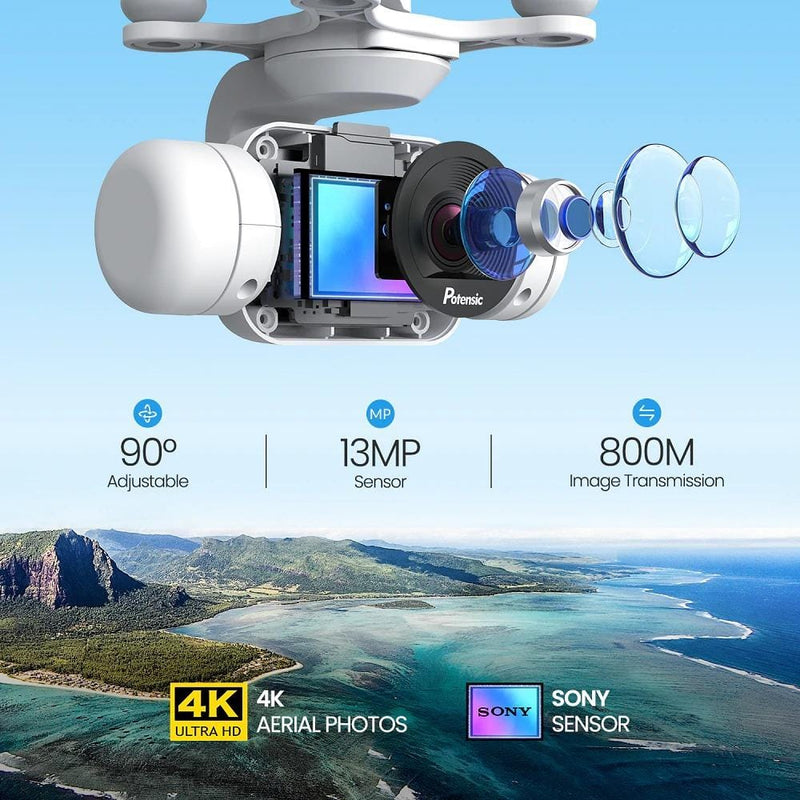 Potensic Dreamer Drones with 4K 13MP SONY Sensor Camera GPS RC Quadcopter - Gadget Stalls