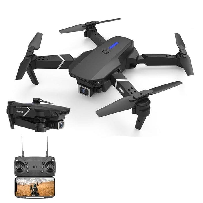 Mini Drone WIFI FPV 4K Dual Camera 3 Batteries Selfie RC LED Quadcopter